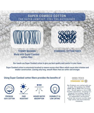 Tommy Bahama Island Retreat White 12pc Washcloths Set - Absorbent & Fade-Resistant Cotton Towels for Fashionable Bathroom Decor - Buy Online on SooperMarket.com