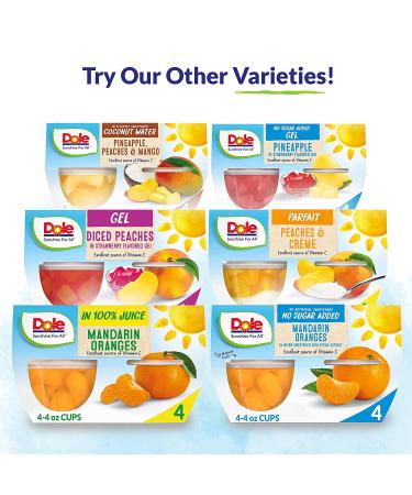 Dole Fruit Bowls Cherry & Mixed Fruit in 100% Fruit Juice, 4 oz, 4 Count Pack - Buy Online on SooperMarket.com