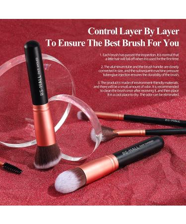 BS-MALL Premium Synthetic Makeup Brushes Set - 14 Pcs for Foundation, Powder, Concealers, Eye Shadows - A-Rose Golden - Buy Online on SooperMarket.com