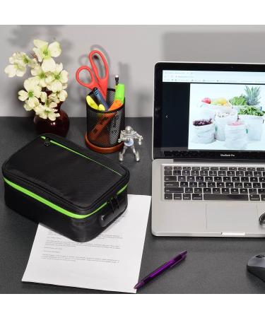 Polyester Zippered Travel Case with Lock Combination  Water Repellent Case with Interior Dividers  Interior Mesh Pockets  8.5x3.5x6.5 8.5 x 3.5 x 6.5 - Buy Online on SooperMarket.com
