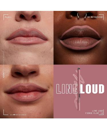 NYX PROFESSIONAL MAKEUP Line Loud Lip Liner - Fierce Flirt - Longwear, Pigmented Lip Pencil - Buy Online on SooperMarket.com