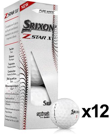 Srixon Z-Star XV Golf Balls - White (Prior Generation) | High Performance Golf Ball - Buy Online on SooperMarket.com