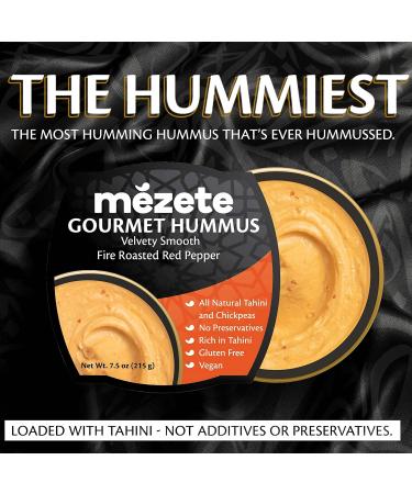 Mezete Original Hummus with Sun-Dried Roasted Peppers - Vegan & Gluten-Free - 215g | International Shipping Available - Buy Online on SooperMarket.com