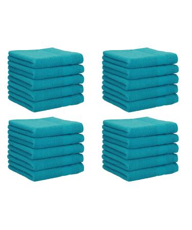 Betz 20 Piece Face Cloth Set Neapel 100% Cotton 20 Face Cloths Size 30 x 30 cm color petrol