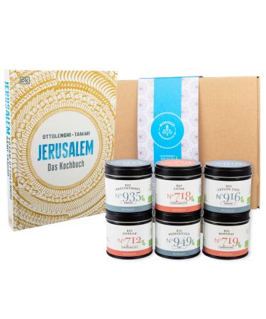 Rimoco Ottolenghi gift set "Jerusalem" - Set Content: Ottolenghi Jerusalem cookbook Dukkah 75g Zatar 50g Bahaar 60g Ceylon Zimt 50g K mmel (cumin) 50g Berberitzen 40g Ottolenghi Set: "Jerusalem"