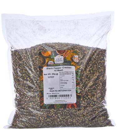 Old India Black Pepper Cracked 10 Mesh 2kg 2 kg (Pack of 1)