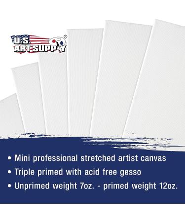 U.S. Art Supply Mini Stretched Canvas Set - Square Assortment (8 Canvases in Various Sizes) 10-Ounce Primed for Painting - Buy Online on SooperMarket.com