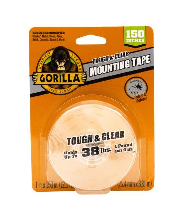 Gorilla Tough & Clear Double Sided Adhesive Mounting Tape  Extra Large  1 x 150  Clear  (Pack of 1) 1 - Pack