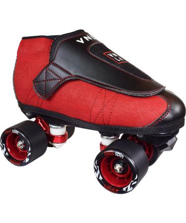 VNLA Junior Code Red Jam Skates for Men and Women - Indoor Unisex Roller Skates for Tricks and Jam Skating- Red/Black Men 12 / Women 13