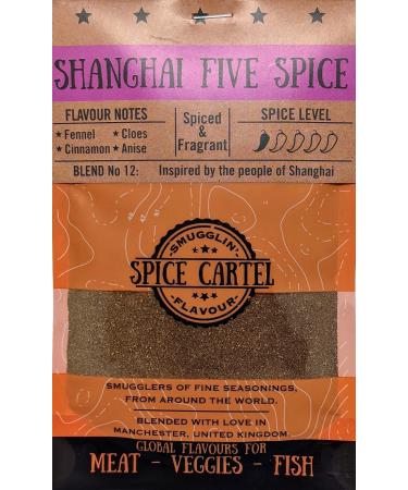 Spice Cartel's Shanghai Five Spice. Artisanal Chinese 5 Spice Blend Inspired by Shanghai. Bring Your Stir Fries to Life with The Taste of China. 35g Resealable Pouch. Hand Made with Love in The UK. Shanghai Five Spice 35 g (Pack of 1)