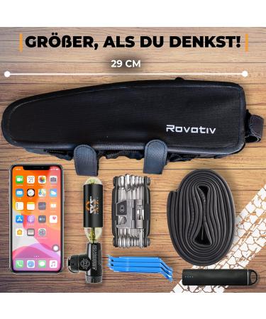 Rovativ 100% Waterproof Bike Packing Top Tube Bag - 1.8L - Extra Support for Gravel Racing & MTB Bikes - Buy Online on SooperMarket.com