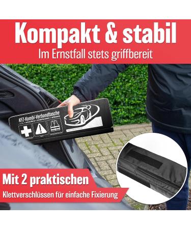 2024 Hearen Plant 3-in-1 First Aid Set for Cars | STVO Compliant Emergency Kit with Warning Vest & Triangle | Essential Breakdown Accessories for Safe Travel in Europe - Buy Online on SooperMarket.com