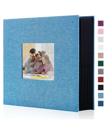 Miaikoe Photo Album 6x4 600 Pockets Slip in Large Capacity Album for Family Wedding Anniversary Linen Album Book Holds 600 Horizontal and Vertical 10x15cm Photos(600 Pockets Teal) 600 Pockets Teal