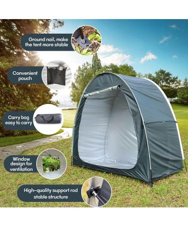 Foldable Outdoor Bike Cover Storage Tent | Waterproof Storage for Bikes, Garden Tools, Lawn Mower | AU-94R - Buy Online on SooperMarket.com
