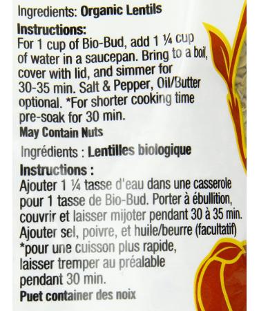 Buy ShaSha Organic Sprouted Bio-Buds Lentils 16oz | Nutrient-Rich Superfood - Buy Online on SooperMarket.com