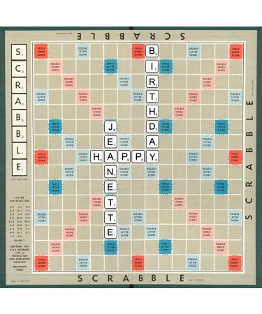 Scrabble board any size up to 8" Cake Topper Edible Icing