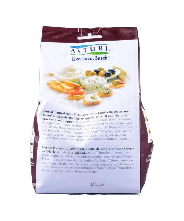 Buy Asturi Bruschettini with Cracked Black Pepper - 4.23 oz | Premium International Snack - Buy Online on SooperMarket.com