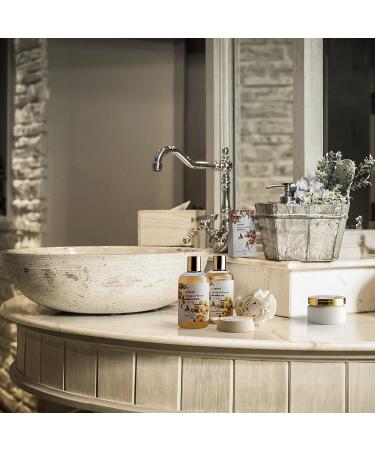 Luxury Home Spa Gift Basket - Honey & Almond Scent | Bath & Body Set for Men & Women - Buy Online on SooperMarket.com