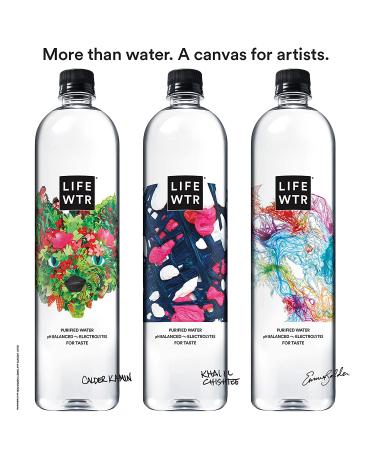 LIFEWTR Premium Purified Water 1 Liter Bottles (6 Pack) - pH Balanced with Electrolytes for Taste - Buy Online on SooperMarket.com