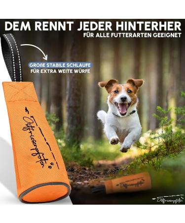 Ostfriesenpfoten Durable Feed Bag Enno - Washable Dog Dummy Size S Metal-Free Orange | Includes Agility Training eBook - All Breeds - Buy Online on SooperMarket.com