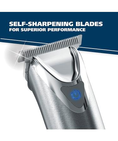 Wahl Stainless Steel Lithium Ion 2.0+ Beard Trimmer for Men - All-in-One Grooming Kit - Model 9864SS - Buy Online on SooperMarket.com