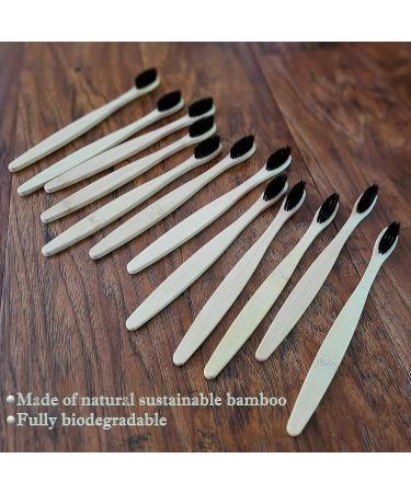 Shop Eco-Friendly Bamboo Toothbrushes - Pack of 12 Natural Teeth Whitening Brushes with Charcoal Infused Bristles - Buy Online on SooperMarket.com