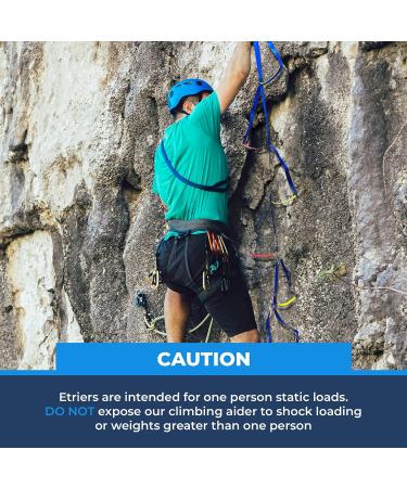 Rock-N-Rescue Climbing Etrier - Lightweight Nylon Step Ladder | Bouldering & Rock Climbing Accessories - Buy Online on SooperMarket.com