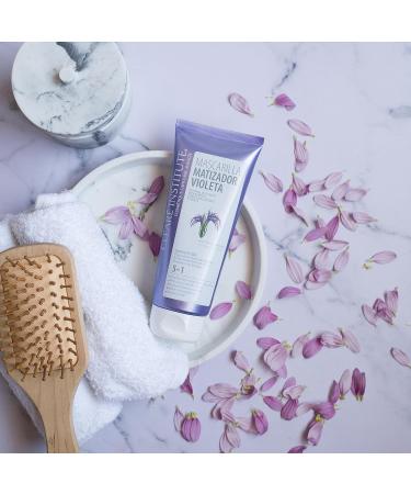 Clear Institute Purple Matte Mask Neutralises Unwanted Tones Purple Matte Mask Especially for Highlights Blondes and Grey 96.6% Natural Ingredients 200 ml - Buy Online on SooperMarket.com