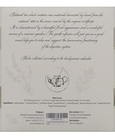 Organic Herbal Tea Sticks Floral - Leaf Handmade Bio Product Gift Set Natural Premium Quality - Buy Online on SooperMarket.com