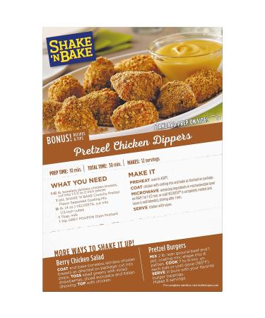 Shake 'N Bake Crunchy Pretzel Seasoned Coating Mix 4.6oz Box (Pack of 8) - Buy Online on SooperMarket.com