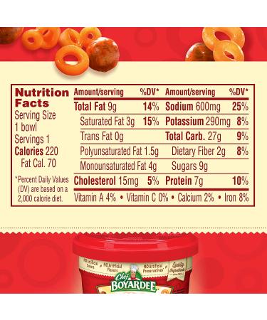 Chef Boyardee Mini Spaghetti Rings & Meatballs 7.5 Oz. Microwavable Bowls - Pack of 12 - Buy Online on SooperMarket.com