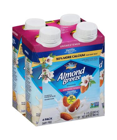 Almond Breeze Dairy-Free Almondmilk Unsweetened Vanilla 8 oz (Pack of 4) - Buy Online on SooperMarket.com