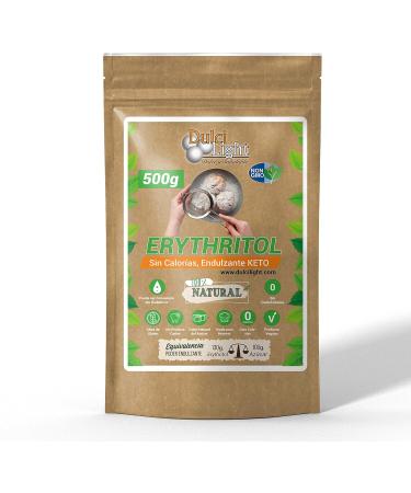 Erythritol 500gr 100% Natural Sweetener 0 Calories DulciLight Zero | Vegan Alternative | Enjoy Without Guilt | Ideal for The Keto Diet | DulciLight The Natural Taste of Sugar | - Buy Online on SooperMarket.com