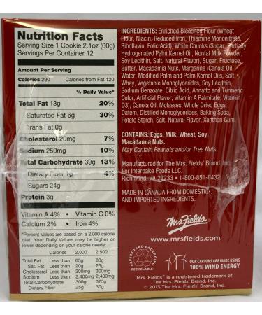 Mrs. Fields Jumbo Individually Wrapped Chocolate Chip Cookies - 12 Count, 2.1 Ounce (Pack of 12) - Buy Online on SooperMarket.com