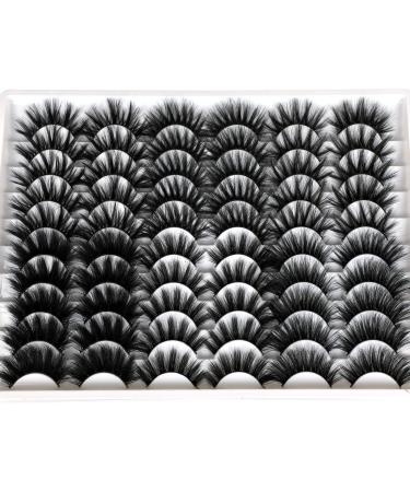 30 Pairs 20MM False Eyelashes Wholesale 6 Styles Mixed Lashes 8D Fluffy Volume Dramatic Faux Mink Eyelashes Pack 1-1 / 30 Pairs / 6 Styles
