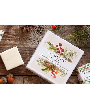 European Mercato Natale Shea Butter Soap Set | 4 x 50g Soaps - Luxurious Skincare - Buy Online on SooperMarket.com