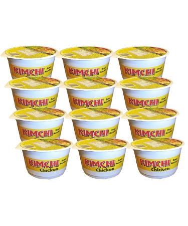 Mr. Noodles Kimchi Noodles Multipack - Pack of 12 x 86g Instant Pot Chicken Noodles with Topline Card. Noodle Bowl Bulk Buy Food for Camping Meals Lunchbox Snacks.