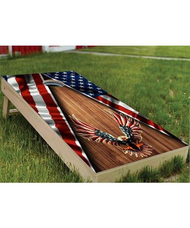American Eagle Beer Pong Toss Cornhole Board Wraps - Set of 2 | Cornhole Decals for Boards | Cornhole Skins (Wraps Only) - Buy Online on SooperMarket.com