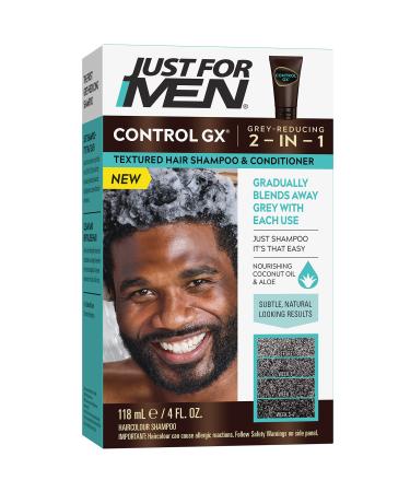 Just for Men Control GX Grey Reducing Shampoo for Textured Hair  Gradual Hair Color for Men  4 Fl Oz (Pack of 1)