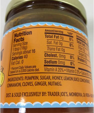 Trader Joe's Pumpkin Butter - 2 Jars, 10 Ounces Each - Buy Online on SooperMarket.com