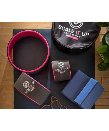 Scale It Up Yoga Wheel Set with Carrying Case - Back Pain Relief & Muscle Relaxation Roller Wheel for Balance, Flexibility, and Strength - Buy Online on SooperMarket.com