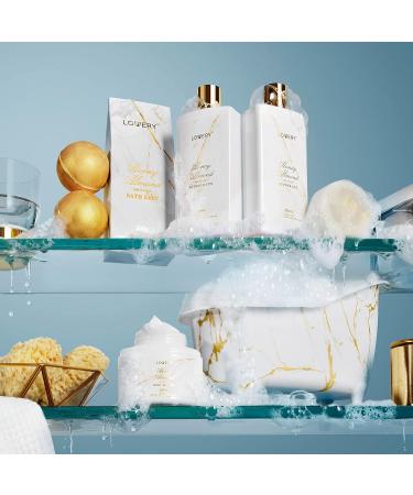 Ultimate Gift Basket for Mom - 31Pc Spa Self Care Kit | Stress Relief Gifts Birthday & Thank You Ideas | Honey Almond Bath & Body Essentials - Buy Online on SooperMarket.com