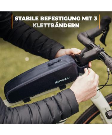 Rovativ 100% Waterproof Bike Packing Top Tube Bag - 1.8L - Extra Support for Gravel Racing & MTB Bikes - Buy Online on SooperMarket.com