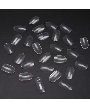 Noverlife 1200PCS Clear & Natural Round Acrylic Fake Nails - 10 Sizes Full Cover Short Oval False Nails for Nail Salon DIY Nail Design - Buy Online on SooperMarket.com
