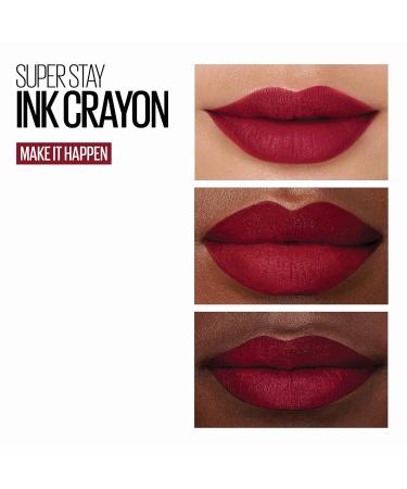 Maybelline SuperStay Ink Crayon Matte Lipstick - 55 Make it Happen - Long-Lasting Rood - 14g | International Shipping Available - Buy Online on SooperMarket.com