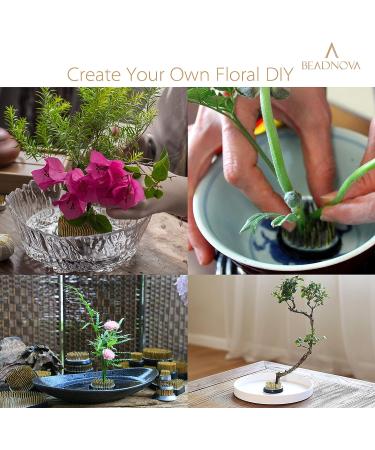 BEADNOVA 1.6 Inch Flower Frog Ikebana Kenzan with Rubber Gasket - Floral Arrangement Tool for Ikebana Vase - Buy Online on SooperMarket.com
