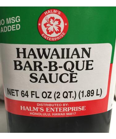 Halm's Hawaiian BBQ Bar-B-Que Sauce - 64 oz Bottle | Authentic Island Flavor - Buy Online on SooperMarket.com