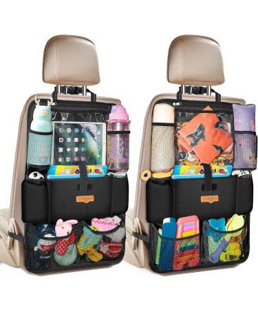 Surdoca Car Organiser - 4th Gen Back Seat Organizer for 10.5 iPad, Kids Toys, Water Proof, Black 2pcs - Buy Online on SooperMarket.com