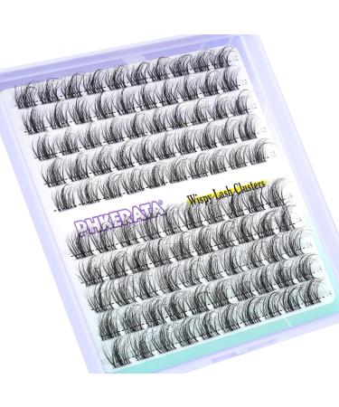 PHKERATA Wispy Individual Eyelashes Extension DIY Kit | C Curl Fluffy Cluster Lashes with Glue, Tweezers, Bond & Seal | Natural Look | 100Pcs 12/14MM - Buy Online on SooperMarket.com
