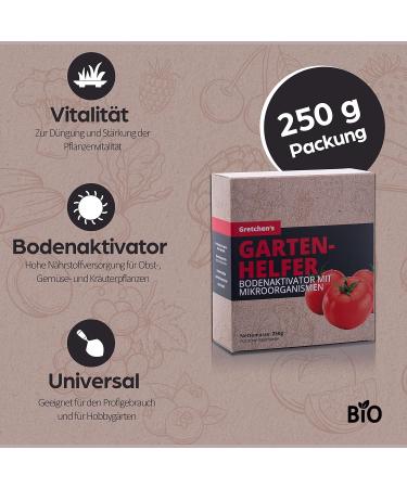 Gretchen Organic Microorganisms 250g - Vegan Vegetable Fertilizer for Gardens Herbs & Tomatoes - Buy Online on SooperMarket.com